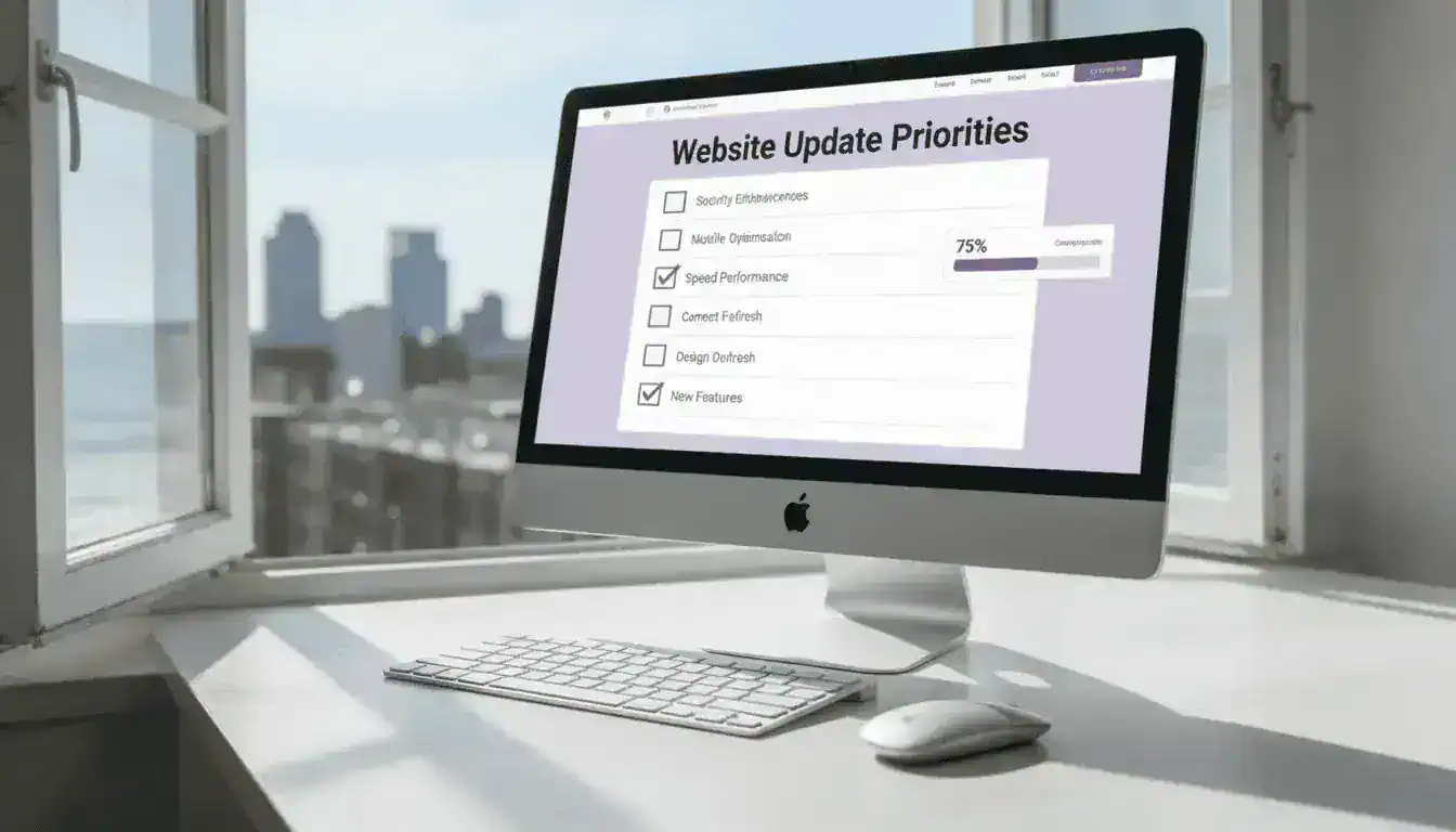 A computer screen showing a list with update priorities.