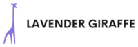Logo of a lavender giraffe, designed with elegant curves, symbolizing creativity and uniqueness.